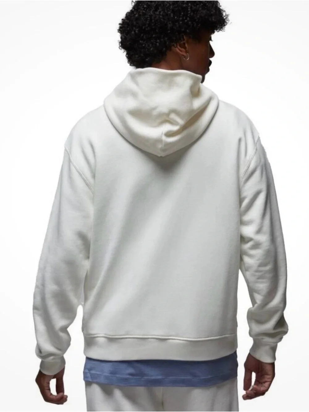 Air Jordan Jumpman Men’s Wordmark Fleece Hoodie in Sail Size L
